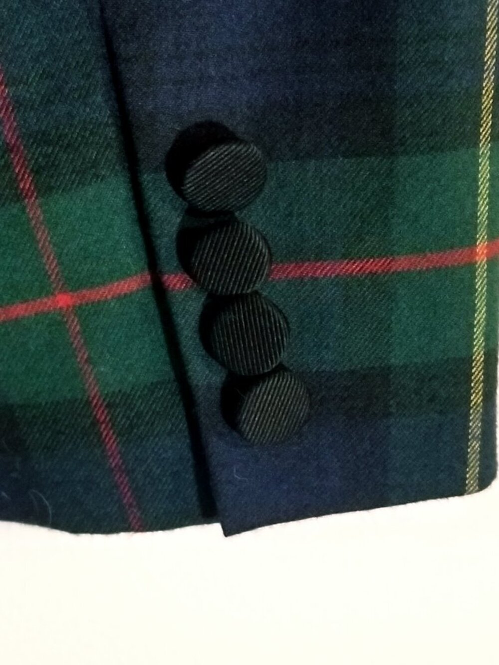Lauren Ralph Lauren Women's Tartan Plaid Wool Blend Bullion Blazer – Size 14 - Picture 7 of 13